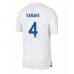 Frankrijk Raphael Varane #4 Voetbalkleding Uitshirt WK 2022 Korte Mouwen